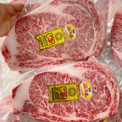 Alternative view of Wagyu Ohmi Ribeye A5