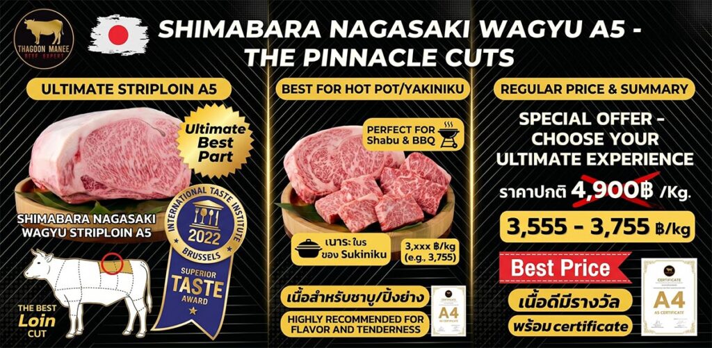 Shimabara Wagyu A5 เปิดตัวแคมเปญราคาพิเศษ
