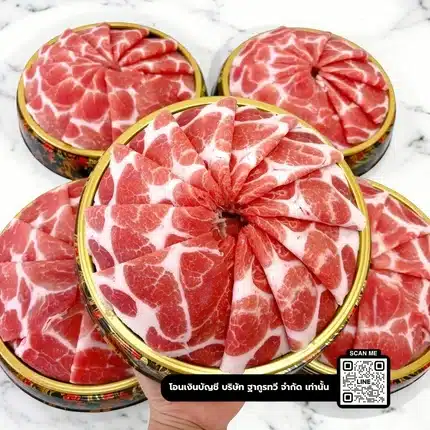 Premium Pork Slice สันคอหมูคัดพิเศษ สำหรับยากินิกุและชาบู