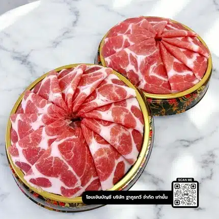 Premium Pork Slice สันคอหมูคัดพิเศษ สำหรับยากินิกุและชาบู