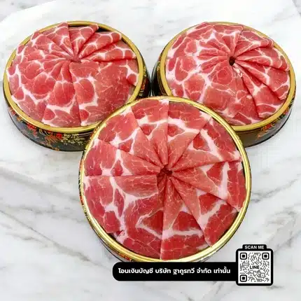 Premium Pork Slice สันคอหมูคัดพิเศษ สำหรับยากินิกุและชาบู