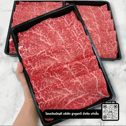 Wagyu Chuck Roll A3 สไลซ์ เนื้อวากิวญี่ปุ่นสำหรับปิ้งย่าง-ชาบู