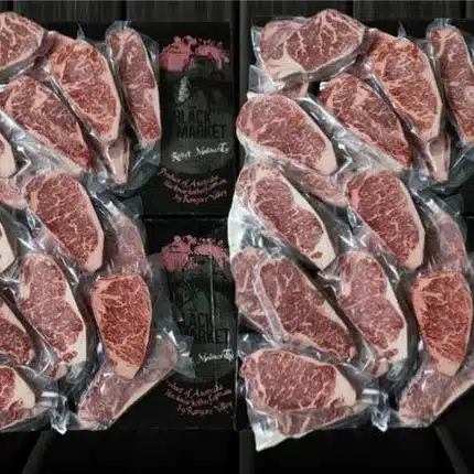 Black Market Grain-Fed Striploin MB5+ เนื้อสันนอกออสเตรเลีย