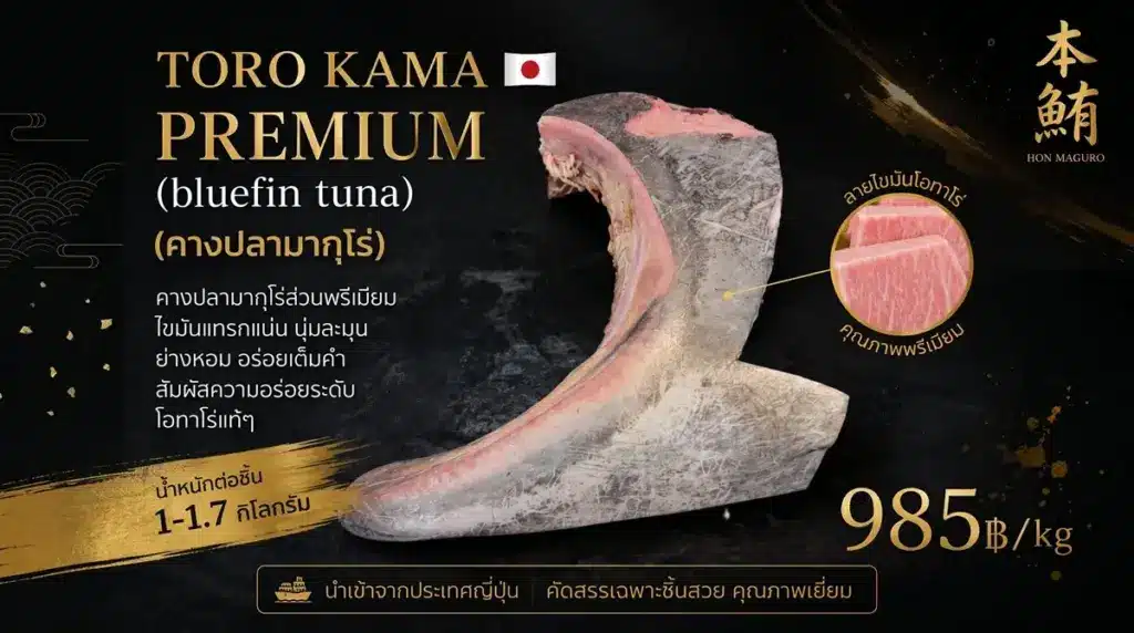 คางปลามากุโร่ Toro Kama Premium บลูฟินทูน่าญี่ปุ่น 🇯🇵